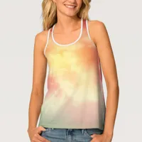 *~* Pastel Sunset Lavender Peach Orange Clouds Tank Top