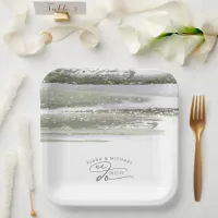 Abstract Paint Strokes Wedding We Do ID886 Paper Plates