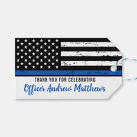 Thin Blue Line Law Enforcement Police Graduation Gift Tags