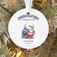 USA Citizenship Congratulations American Card Ornament