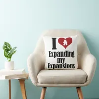 Love Expanding Expansions Game Fun Motto Throw Pillow