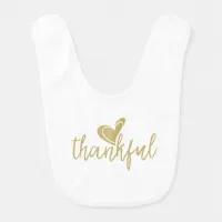 thankful heart thanksgiving baby bib