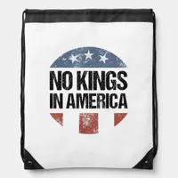 No Kings In America Vintage Patriotic No Kings Cre Drawstring Bag