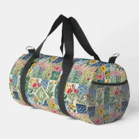 Patchwork Floral Botanical Garden Pretty Colorful Duffle Bag