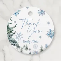 Winter Wonderland Thank You Favor Tags