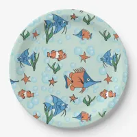 Cute Cartoon Fish Paper Plates