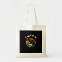 Vintage Crow F-Caw-F Raven Bird Humor Meme Funny Tote Bag