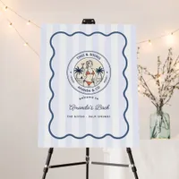 Preppy Beach Tinis & Bikinis Bachelorette Welcome Foam Board