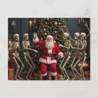 Santa and the Dancing Skeletons Postcard