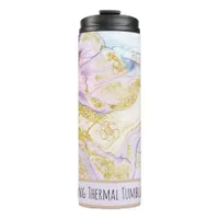 *~* Rainbow Pastel SWAG Marble QR Thermal Tumbler