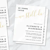 Budget We Still Do Vow Renewal Invitation