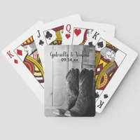 Rustic Cowboy Boots Country  Western Wedding Poker Cards