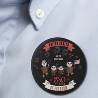 Patriotic US 250 Years of Liberty Eagle Family Button