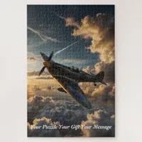Spitfire at Dusk artists impression Jigsaw Puzzle
