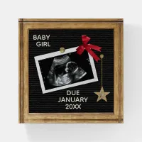 Christmas Birth Announcement Baby Ultrasound  Paperweight