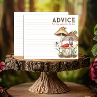 Woodland Baby Shower Advice Card | Whimsical Mushr