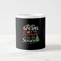 Jesus Is For Season Cane Christmas - Tis The Seaso Giant Coffee Mug