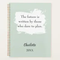 Sage green inspirational quote 2026 planner
