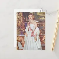 A Beautiful Woman in 1957 Postcard