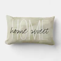 Abstract Brushstrokes Home sweet home Lumbar Pillow