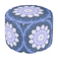 Lilac Lotus Dreaming Mandala Pouf