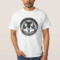 Horoscope Sign Gemini Twins Symbol  T-Shirt