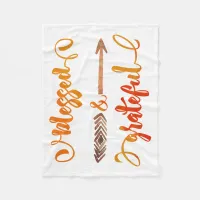 thankful heart thanksgiving quote fleece blanket