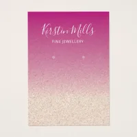 Bold Bright Pink to Peach Earring Display Card