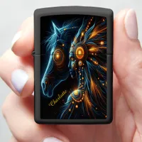 Colorful Abstract of Horse and Woman b Zippo Lighter