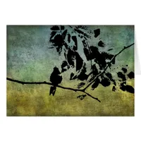 Hummingbird Silhouette on Grunge Background