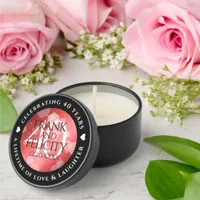 Elegant 40th Ruby Wedding Anniversary Celebration Mini Candle Favors