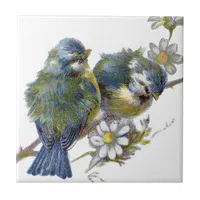Happy Vintage Birds Tile