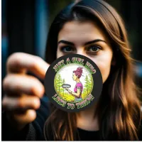 Just a Girl Who Likes to Throw | Disc Golf  Classic Round Sticker