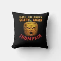 Trumpkin Make Halloween Scary Again – Funny Donald Throw Pillow