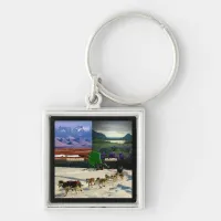 Fairbanks, Alaska Collage Keychain