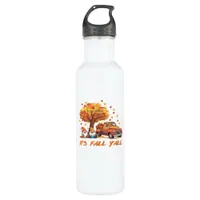 It’s Fall Y’all Pumpkin Gnome Autumn Tree Pumpkin  Stainless Steel Water Bottle