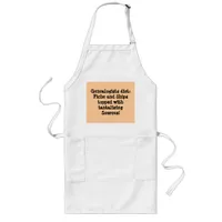 Apron: Genealogists Diet Long Apron