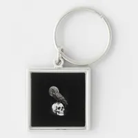 Crow, F-Caw-F Funny Bird Moon Gothic Adult Humor C Keychain