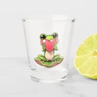 Chibi Toad in Pink and Green Shot Glass