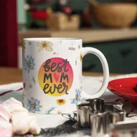 Best Mom Ever Wildflower Photo Mother's Day Mug