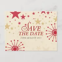 Modern Celebration Stars Save the Date Postcard