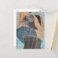 Puffin Chapter Eleven Mixed Media Collage Postcard