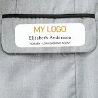 Employee business logo brand color magnetic name tag