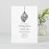 Pastel Floral Terrarium Garden Wedding Invitation