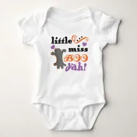 little miss boo yah cute halloween baby bodysuit