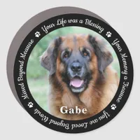 Pet Memorial Personalized Remembrance Dog Photo  Car Magnet