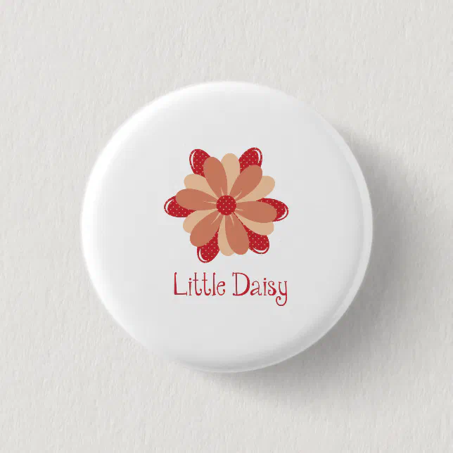 flower daisy cute little red button