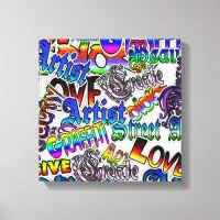 Graffiti Art Wrapped Canvas