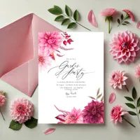 Elegant Burgundy and Pink Dahlia Garden Party Invitation