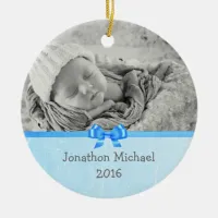 Baby Photo Keepsakes Ornament for Baby Boy